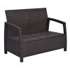 AyaMastro-43-Brown-Patio-Rattan-Loveseat-Bench-Outdoor-Couch-Chair-Furniture-wCushions-0-1