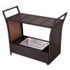 AyaMastro-441L-Patio-Rattan-Ice-Cooler-Bucket-Rolling-Trolley-Cart-Dining-Storage-0-0