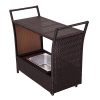 AyaMastro-441L-Patio-Rattan-Ice-Cooler-Bucket-Rolling-Trolley-Cart-Dining-Storage-0-1