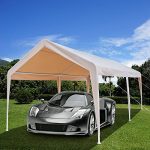Azadx-10-x-20-Feet-Heavy-Duty-Car-Shed-Outdoor-Carport-Canopy-Versatile-Shelter-with-6-Steel-Legs-and-Foot-Cloth-for-Commercial-Outdoor-Garden-Courtyard-Use-0-0