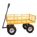 BEGONIA-GARDEN-CY-BES400-Steel-Utility-Cart-Yellow-0