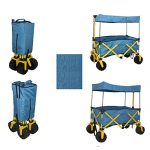 BLUE-JUMBO-WHEEL-FOLDING-WAGON-ALL-PURPOSE-GARDEN-UTILITY-BEACH-SHOPPING-TRAVEL-CART-OUTDOOR-SPORT-COLLAPSIBLE-WITH-CANOPY-COVER-EASY-SETUP-NO-TOOL-NECESSARY-COMPACT-FOLDED-SIZE-SPACE-SAVING-0