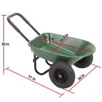 BMS-Flat-Free-Yard-Garden-Rover-Wheelbarrow-2-Tire-Wheelbarrow-Garden-Cart-BestMassage-0-0