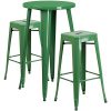 BOWERY-HILL-Round-Patio-Bistro-Set-in-Green-0
