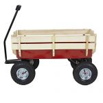 BUY-JOY-Wood-Wagon-ALL-Terrain-Pulling-Red-wWood-Railing-Children-Kid-Garden-Cart-0-0