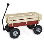 BUY-JOY-Wood-Wagon-ALL-Terrain-Pulling-Red-wWood-Railing-Children-Kid-Garden-Cart-0