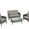 Baner-Garden-N57-BLACK-Outdoor-Furniture-Complete-Patio-4-Piece-Polyethylene-Wicker-Rattan-Garden-Set-0-0