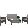 Baner-Garden-N57-BLACK-Outdoor-Furniture-Complete-Patio-4-Piece-Polyethylene-Wicker-Rattan-Garden-Set-0