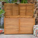 Beautiful-Elegant-Natural-Finish-Coral-Coast-Acacia-Wood-Deck-Patio-Porch-Storage-Box-Deep-90-Gallon-Storage-Area-Lift-Top-Lid-Slatted-Ventilation-Strips-Protects-Your-Items-From-Mildew-Moisture-0-1
