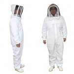 BeeKeeping-Suit-Cotton-White-Large-CompleteFull-BodyAll-in-One-Fencing-Veil-Bee-Proof-SealsSize-L-0-0