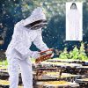 BeeKeeping-Suit-Cotton-White-XXL-XX-Large-CompleteFull-BodyAll-in-One-Fencing-Veil-Bee-Proof-Seals-0