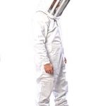 Beekeeping-suit-by-Forest-Beekeeping-Suitable-for-Beginner-and-Commercial-Beekeepers-White-Cotton-Coverall-with-Hood-Brass-zippers-Thumb-Straps-12-inch-leg-zippers-0