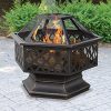 Belleze-Hex-Shaped-Firepit-Outdoor-Home-Garden-Backyard-Fireplace-Fire-Pit-wLid-0