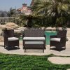 Belleze-Outdoor-Garden-Patio-4pc-Cushioned-Seat-Wicker-Sofa-Furniture-Set-2-Color-Black-and-Brown-0