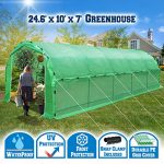 BenefitUSA-Portable-Greenhouse-246-X10-X-7-Walk-In-Outdoor-Plant-Gardening-Hot-Green-House-with-ABS-Snap-Clamp-0-1