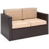 Best-Choice-Products-2-Piece-Backyard-Patio-Wicker-Conversation-Furniture-Set-w-2-Hidden-Storage-Compartments-in-Loveseat-Coffee-Table-Cushions-Brown-0-1