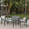 Best-Choice-Products-4-Piece-Patio-Metal-Conversation-Furniture-Set-wLoveseat-2-Chairs-and-Glass-Coffee-Table-Gray-0-0