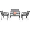 Best-Choice-Products-4-Piece-Patio-Metal-Conversation-Furniture-Set-wLoveseat-2-Chairs-and-Glass-Coffee-Table-Gray-0