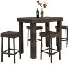 Best-Choice-Products-5-PC-Wicker-High-Dining-Furniture-Set-W-Table-4-Stools-0
