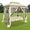 BestHomeFuniture-Garden-Outdoor-Patio-Gazebo-Porch-Swing-Chair-Cream-White-0-0