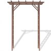 BestHomeFuniture-Garden-Rose-Arch-wFlat-Top-WPC-Brown-Outdoor-Arbor-Pergola-Entryway-0-0
