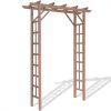 BestHomeFuniture-Garden-Rose-Arch-wFlat-Top-WPC-Brown-Outdoor-Arbor-Pergola-Entryway-0
