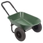 BestMassage-Garden-Cart-2-Tire-Wheelbarrow-Landscape-Yard-Wagon-Cart-Heavy-Duty-2-Wheel-Poly-Wheelbarrow-Flat-FreeGreen-0