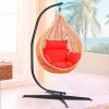 Black-Solid-Steel-C-Frame-Chair-Hammock-Stand-Construction-Porch-Swing-Hanger-0-1