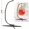 Black-Solid-Steel-C-Frame-Chair-Hammock-Stand-Construction-Porch-Swing-Hanger-0