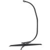 Black-Solid-Steel-C-Frame-Chair-Hammock-Stand-Construction-Porch-Swing-Hanger-0-2