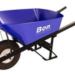 Bon-28-900-Premium-Contractor-Grade-Steel-Single-Wheel-Wheelbarrow-with-Steel-Hande-and-Knobby-Tire-6-Cubic-Feet-0