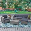 Buzz-Outdoor-4-Seater-Wicker-L-Shaped-Sectional-Sofa-Set-with-Cushions-Mixed-Black-with-Dark-Grey-Cushions-0