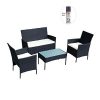 COSTWAY-4-pcs-Outdoor-Rattan-Wicker-Cushioned-Seat-with-a-Loveset-0