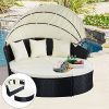 COSTWAY-NEW-Outdoor-Patio-Sofa-Furniture-Round-Retractable-Canopy-Daybed-Black-Wicker-Rattan-0-0