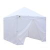 CROWN-SHADES-Patented-10ft-x-10ft-Instant-Commercial-Canopy-with-4-Removable-Zipper-End-Sidewalls-and-Plus-Wheeled-Storage-Bag-White-0