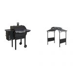 Camp-Chef-PG24DLX-Deluxe-Pellet-Grill-and-Smoker-BBQ-with-Digital-Controls-and-Stainless-Temp-Probe-Sunjoy-8-x-5-Kent-Hardtop-Steel-Grill-Gazebo-Black-0