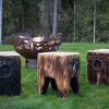 Cedar-Creek-Sculptures-Rustic-Throne-Cube-Solid-Wood-Bench-Rustic-Perfect-Fire-Pit-Chair-Built-from-Reclaimed-Wood-Use-Indoors-as-End-Table-Night-Stand-Plant-Stand-0-2