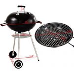 Charcoal-Grill-BBQ-Outdoor-Backyard-Cooking-with-Wheels-Black-225-Inch-0-1