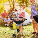 Charcoal-Grill-BBQ-Outdoor-Backyard-Cooking-with-Wheels-Black-225-Inch-0-2