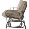 Charming-2-Person-Glider-Bench-Durable-and-Long-Lasting-Steel-Frame-Construction-Polyester-Filled-Fabrics-Perfect-For-your-Patio-and-Garden-Contemporary-Style-Light-Brown-Finish-0-1