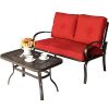 Cloud-Mountain-2-PC-Outdoor-Loveseat-Furniture-Bistro-Set-Garden-Patio-Metal-Coffee-Table-Bench-Sofa-With-Cushions-0-2