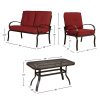 Cloud-Mountain-4-PCs-Cushioned-Outdoor-Furniture-Garden-Patio-Conversation-Set-Wrought-Iron-Coffee-Table-Loveseat-Sofa-2-Chairs-0-1