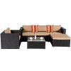 Cloud-Mountain-6-Piece-Rattan-Wicker-Furniture-Set-Outdoor-Patio-Garden-Sectional-Sofa-Set-Cushions-Roma-Stripe-Pillows-Black-0-0