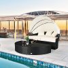 Cloud-Mountain-No-Tax-4-PC-Patio-Rattan-Round-Daybed-Set-Outdoor-Cushioned-Sectional-Canopy-Wicker-Furniture-Set-Retractable-Garden-Lawn-Sectional-Sofa-Set-Creamy-White-Cushions-Black-Rattan-0