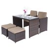 Cloud-Mountain-Outdoor-5-Piece-Rattan-Wicker-Bar-Set-Garden-Dining-Set-Dining-Table-Set-Cushioned-Patio-Furniture-Set-Space-Saving-1-Patio-Dining-Table-4-Conversation-Bistro-Chair-Set-Mix-Brown-0-0