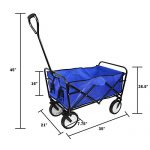 Collapsible-Folding-Wagon-Cart-Utility-Garden-Toy-Buggy-Camp-Beach-Sports-Chart-RedBlue-0-0