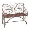 Collections-Etc-Butterfly-Outdoor-Metal-Garden-Bench-Decorative-Patio-Furniture-0