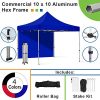 Commercial-Instant-Canopy-Tent-Kits-with-Backwall-in-4-Colors3-Sizes-Pop-Up-Tent-w-Backwall-Aluminum-Hex-Frame-Water-Resistant-450D-Canopy-with-Roller-Bag-Stake-Kit-0-0