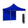 Commercial-Instant-Canopy-Tent-Kits-with-Backwall-in-4-Colors3-Sizes-Pop-Up-Tent-w-Backwall-Aluminum-Hex-Frame-Water-Resistant-450D-Canopy-with-Roller-Bag-Stake-Kit-0