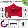 Commercial-Instant-Canopy-Tent-Kits-with-Sidewalls-in-4-Colors3-Sizes-Pop-Up-Tent-w-3-Backwalls-Aluminum-Hex-Frame-Water-Resistant-450D-Canopy-with-Roller-Bag-Stake-Kit-0-0